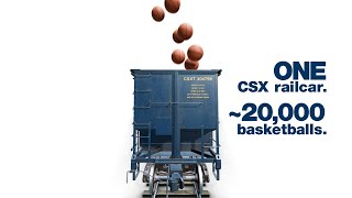 One Game, One Ball. One Railcar, 20,000. That’s CSX Scale.