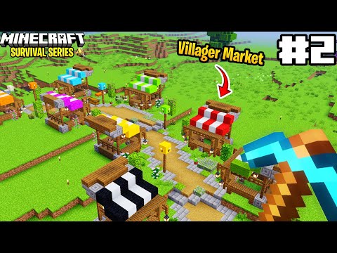 Beautiful VILLAGER MARKET In My Minecraft Survival Series [Minecraft Pe Survival Part-2]