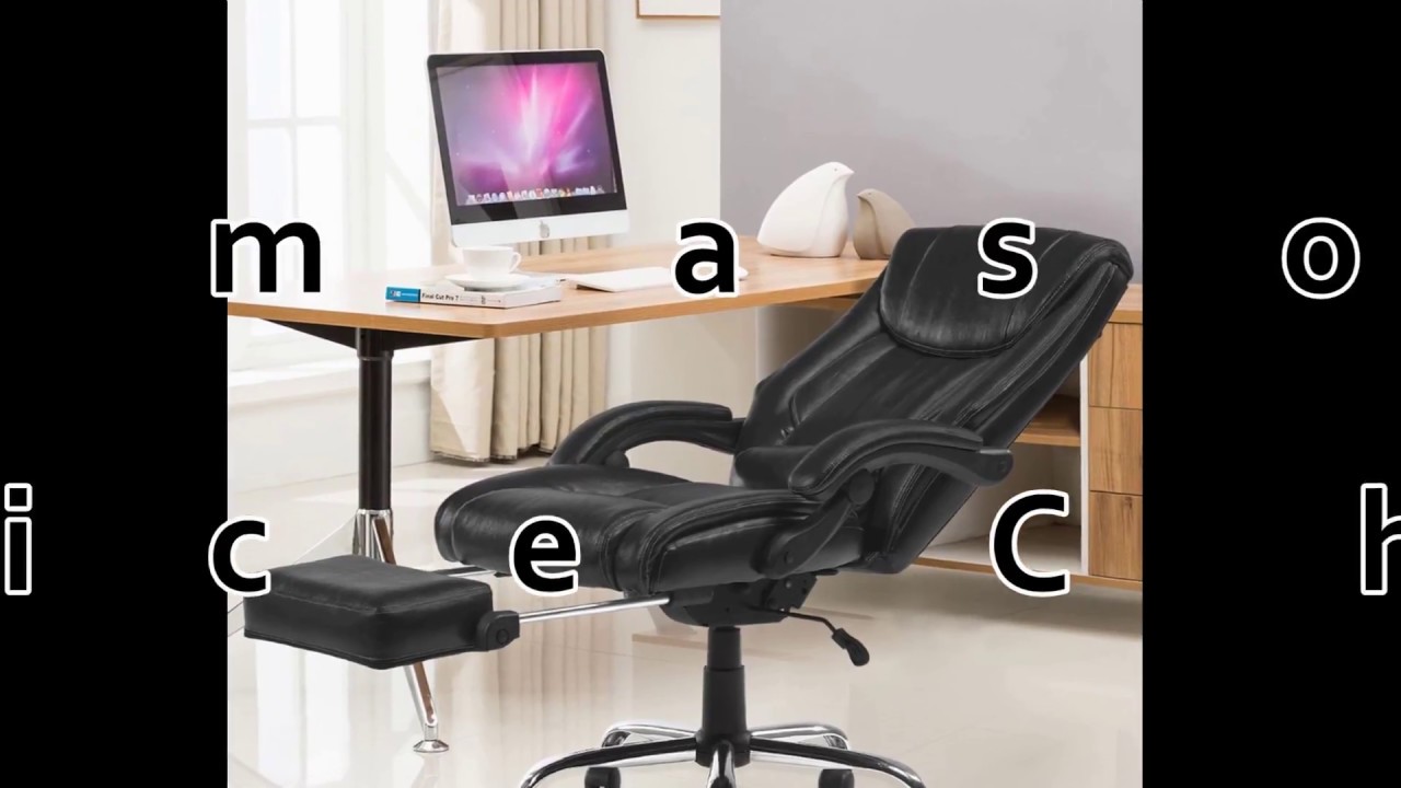 YAMASORO High Back Reclining Office Chair with footrest YouTube