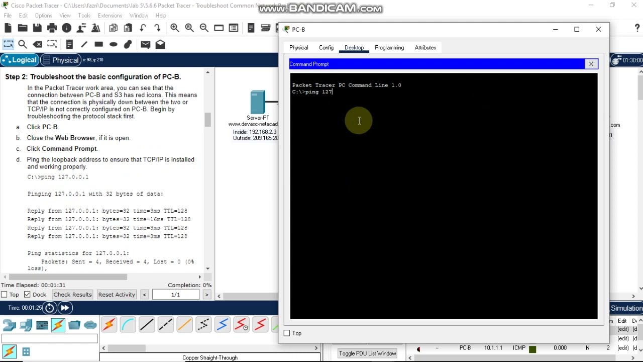 Tutorial DevNet Associate | 5.6.6 Packet Tracer - Troubleshoot Common Network Problems
