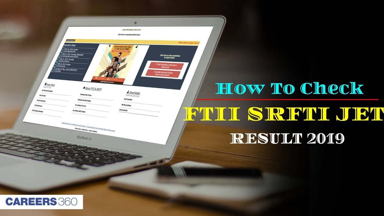 How to Download FTII JET Result 2019