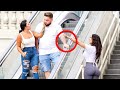 The best escalator pranks couples reactions