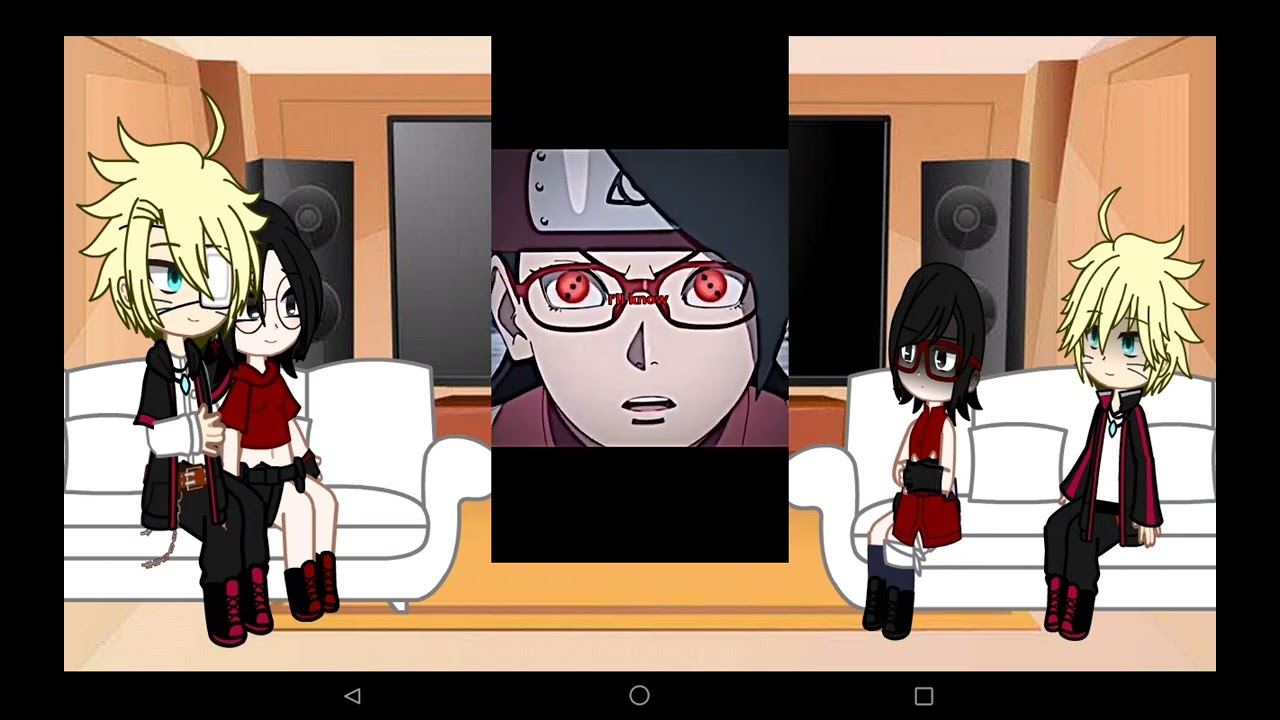 //Реакция Боруто(2-х) и Сарады(2-х) на них же//💛❤️(BoruSara)