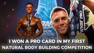 Winning PRO card in my first NATURAL Bodybuilding show!