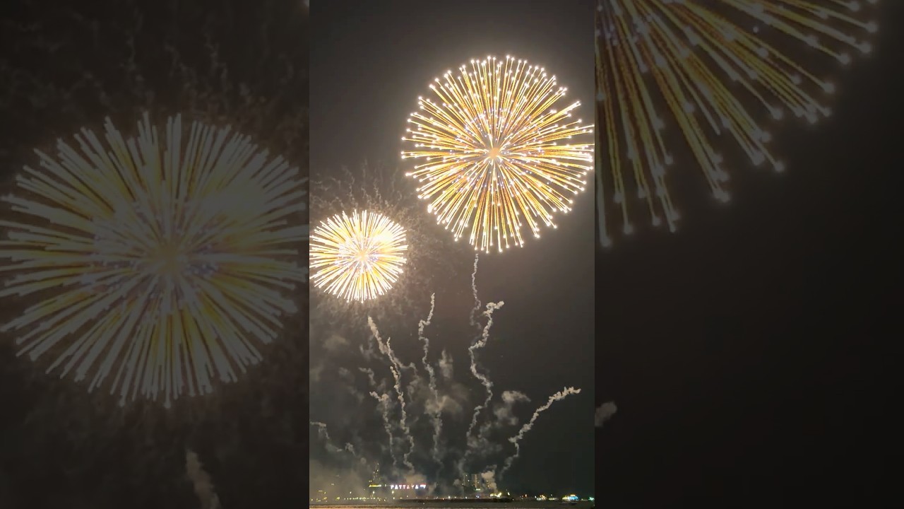 United Kingdom Firework Festival 8/11 in Thailand Pattaya Beach