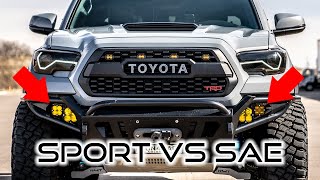 Tacoma Street Legal Fog Lights - Baja Designs Squadrons SAE vs Sport