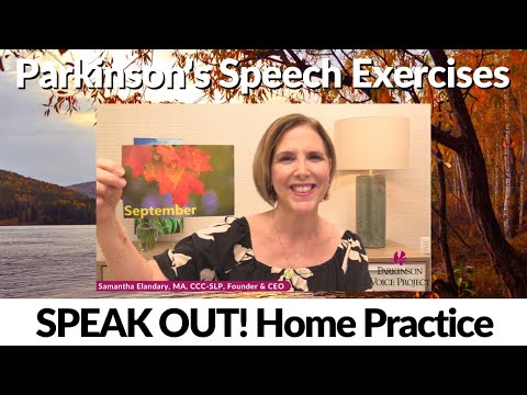 Parkinson's Speech Exercises: September