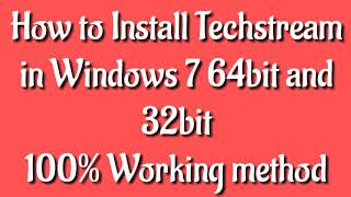 How to install Toyota Techstream v13 in windows 7 and 10 | MVCI Driver install