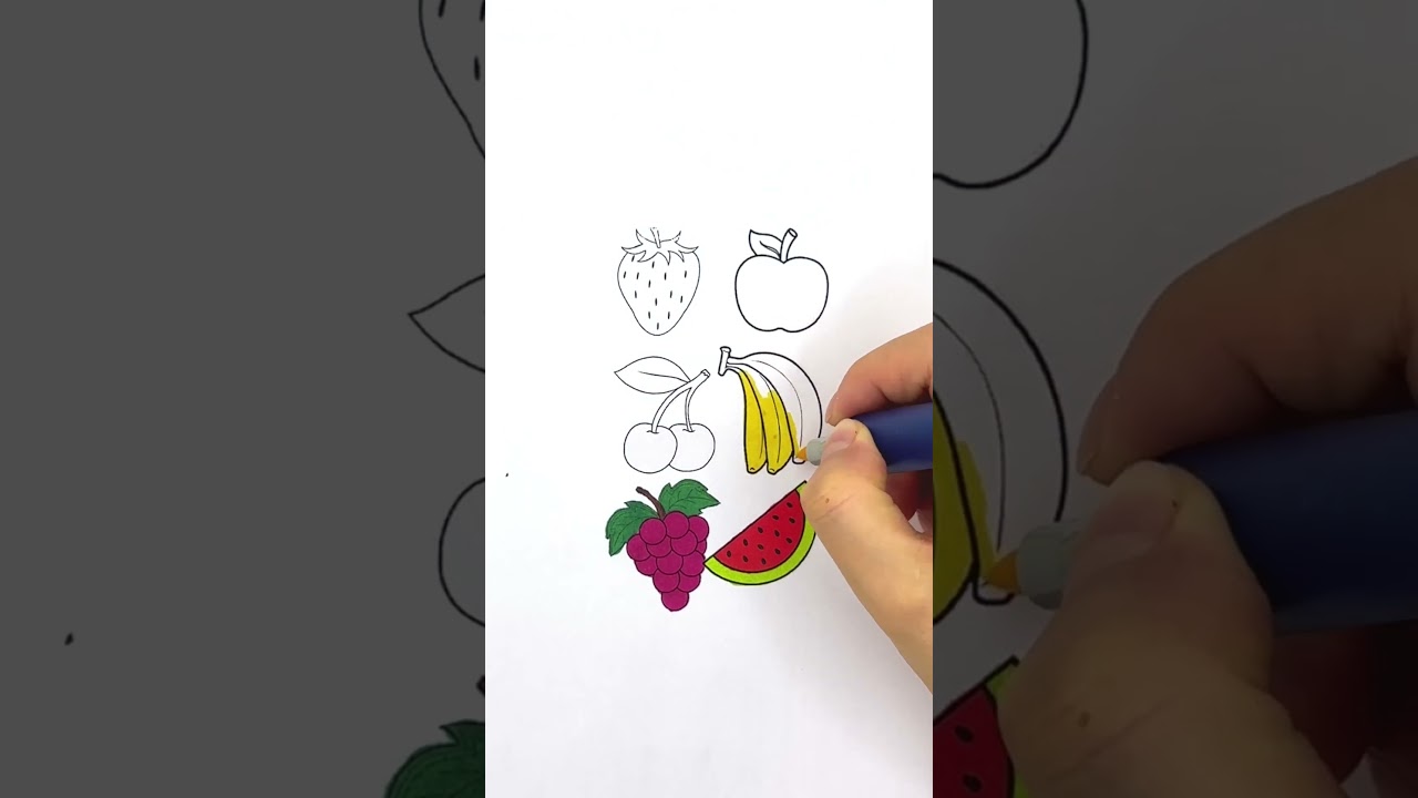 Satisfying fruit coloring 🍉🎨 Which one is your favorite?