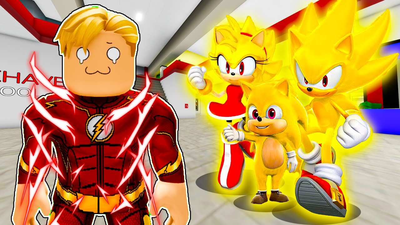 فيلم روبلوكس : تحدى مين الاسرع سونيك ولا فلاش ⚡🔥 مدرستى سونيك وانا لوحدى ذا فلاش 😭