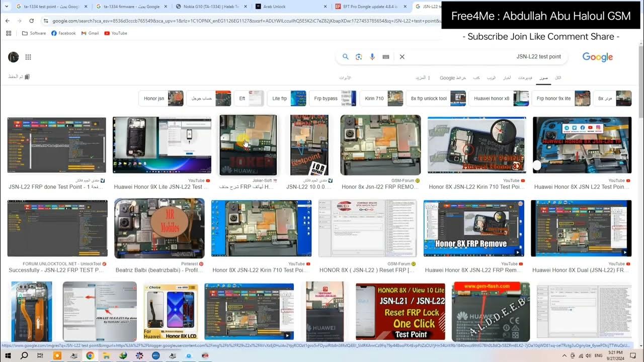 Honor 8X JSNL22 Kirin 710 Test Point Reset FRP By EFT Pro YouTube