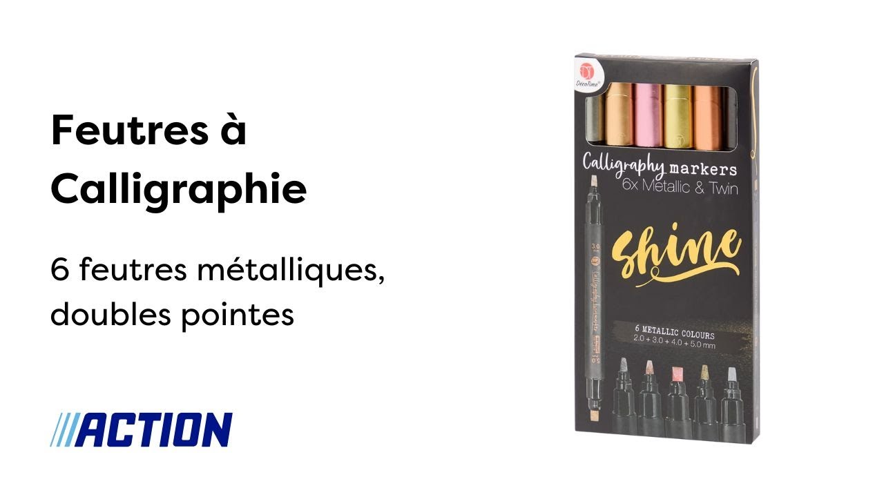 Je teste les feutres à calligraphie  - Action