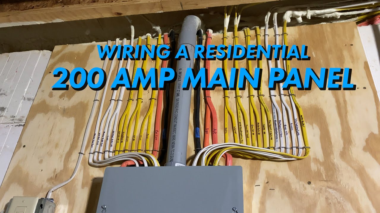 How To Wire A Residential 200 Amp Main Panel - YouTube