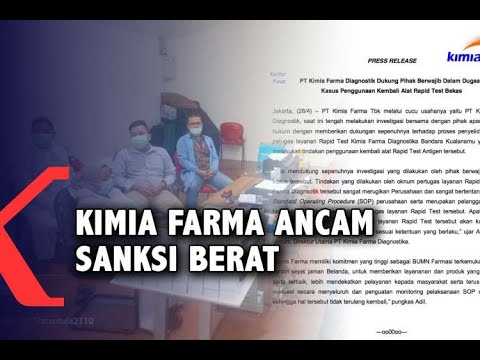 Kimia Farma Tanggapi Soal Antigen Bekas di Kualanamu, Ancam Sanksi Berat