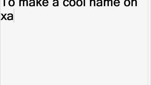 How to get a cool xat name design.