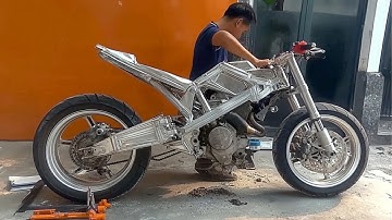Man Builds Sport Motorcycle from Scratch in 120 DAYS | Start to Finish by @DuyHaitv666