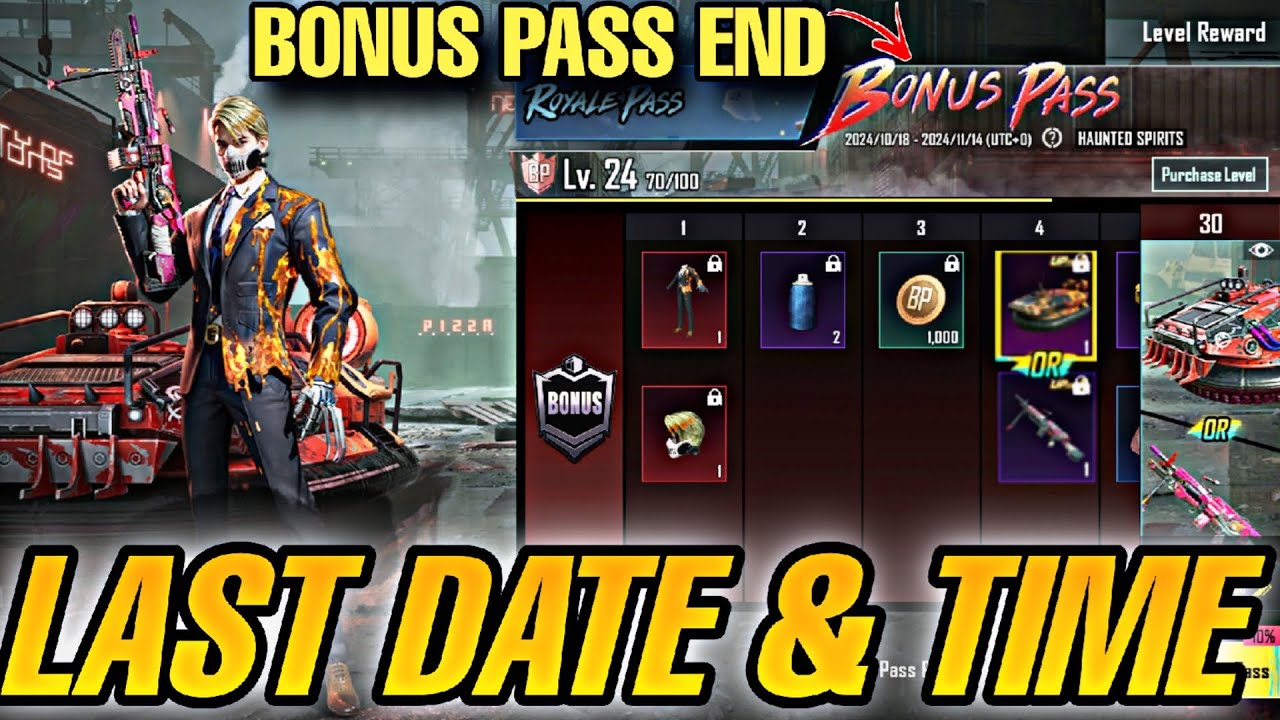 BONUS PASS RP LAST DATE AND TIME | NEW BONUS PASS DATE AND TIME PUBG ...