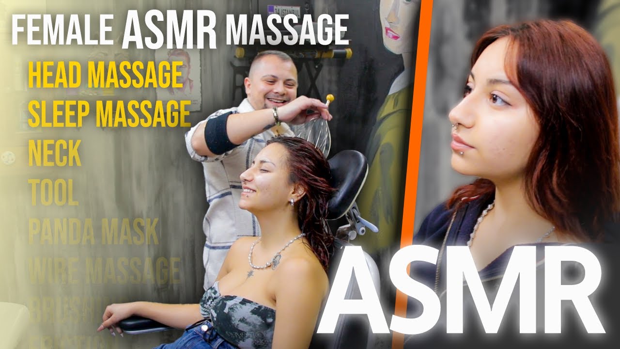 ASMR SLEEP PILL  ASMR Female Massage In Real Barber Shop asmr massage