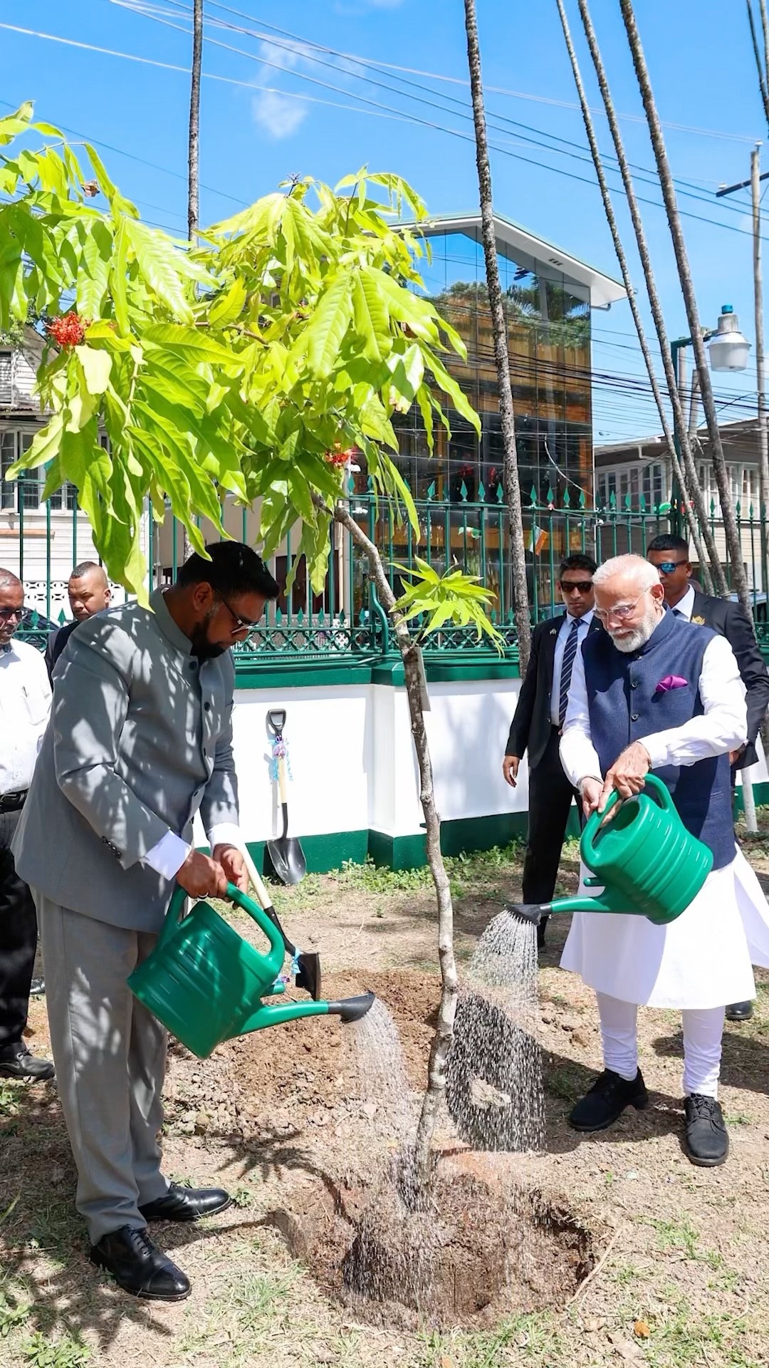 PM Modi takes part in Ek Ped Maa Ke Naam initiative in Guyana | #shorts