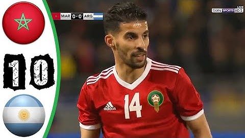 ملخص و اهداف مباراة المغرب و الارجنتين 1-0  Maroc vs Argentine but et Resume de match