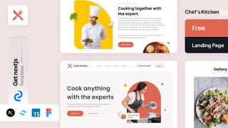 Chef's Kitchen NextJs Free Landing Page Template | Tailwind & Headless UI