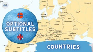 European Country Names | Learn Norwegian #54 (Optional Subtitles)