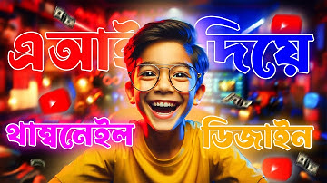 AI দিয়ে থাম্বনেইল ডিজাইন 🤖 Make A Thumbnail For Youtube Videos With AI 🎨