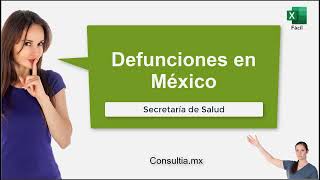 Gráfica de defunciones en México en Excel