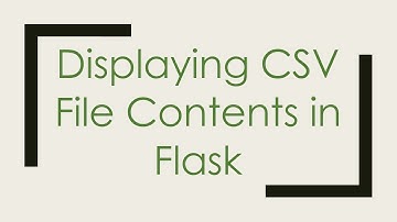 Displaying CSV File Contents in Flask