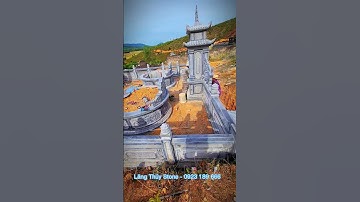 khuôn viên lăng mộ đá xanh đen dưới 50m2 #lăngthuystone