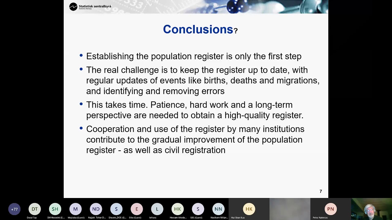 Asia-Pacific Stats Cafe series: Producing Population Statistics from Population Registers