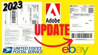 How To Rotate 4x6 Shipping Labels !!  eBay and USPS 2023 Adobe UPDATE !!