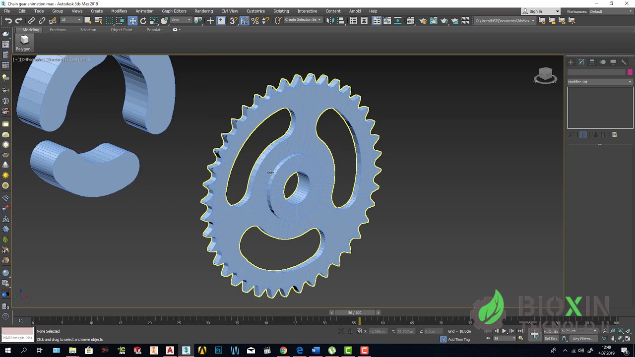 3ds max chain gear modelling and animation (Zincir dişli tasarımı ve ...