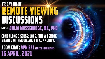 Julia Mossbridge 16 April, 2021 on Love, Time Travel & remote  viewing.
