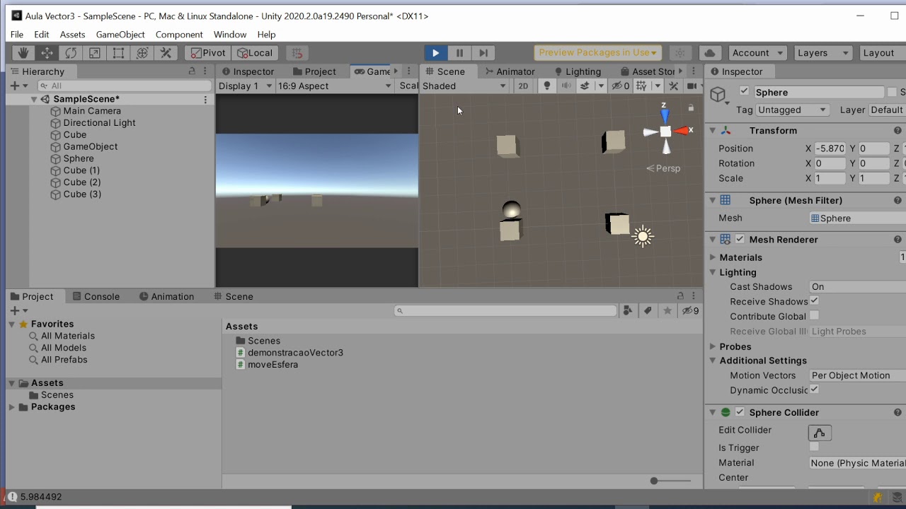 prog 3 unity vector3 smothDamp - YouTube