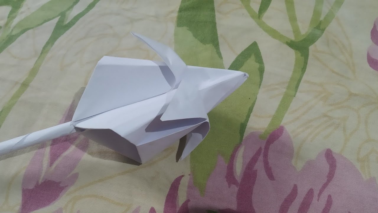 Origami white rose flowerDIY YouTube
