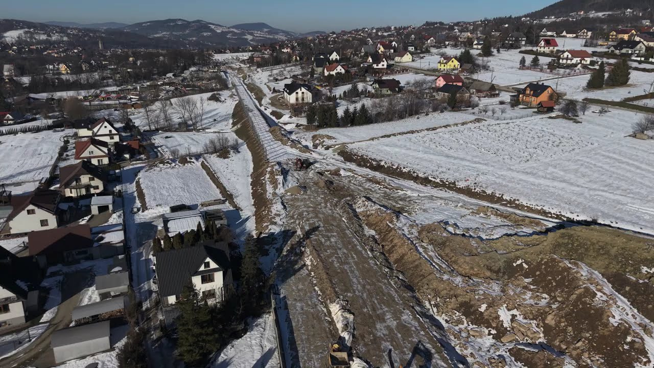 Prace przy budowie linii kolejowej nr 104 odcinek Mordarka  20.01.2026 