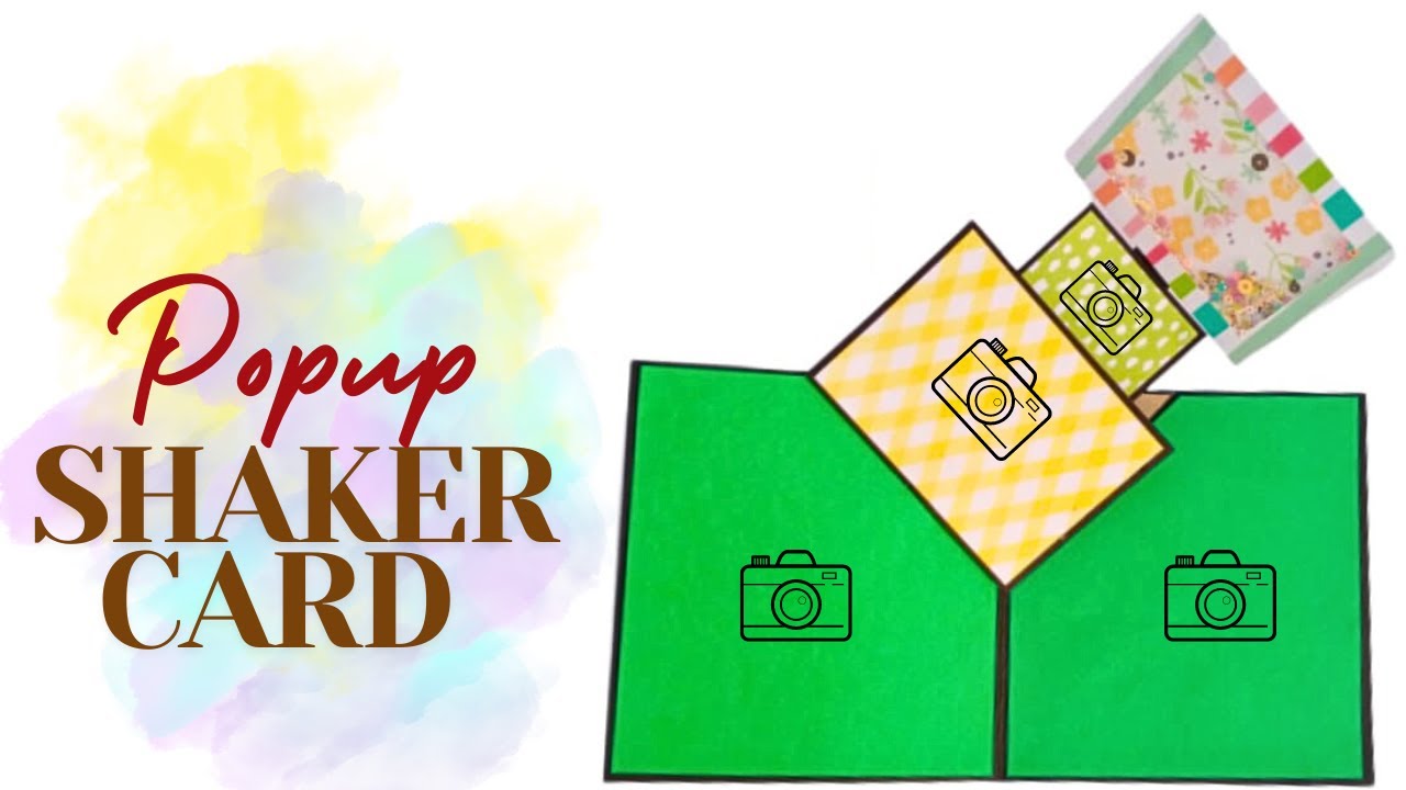 Pop Up Card | The Unfurling Mechanism | Cards for Scrapbook | DIY Shaker Cards - Sania Creates