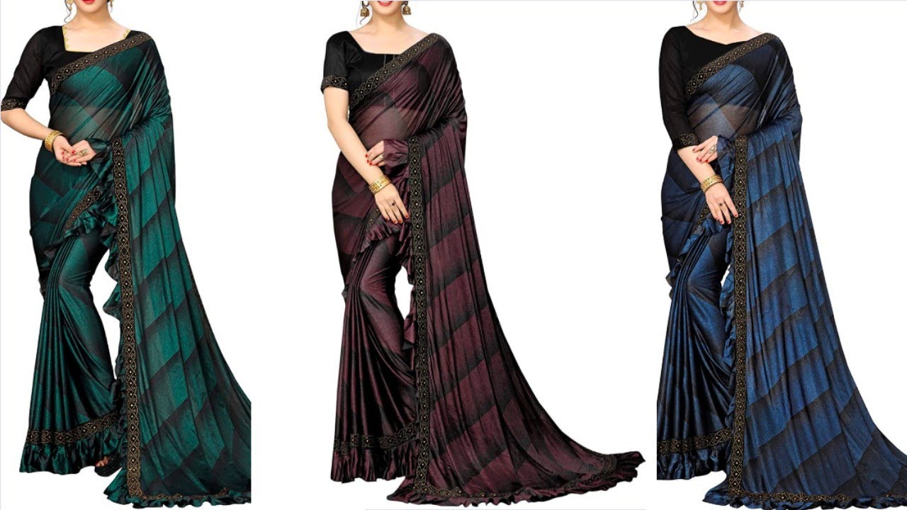 Buy Designer Printed Saree With Price | Georgette Bandhani Silk Saree design