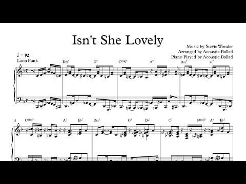 Isn't She Lovely (Solo Piano Ver.) - Stevie Wonder