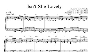 Isn't She Lovely (Solo Piano Ver.) - Stevie Wonder