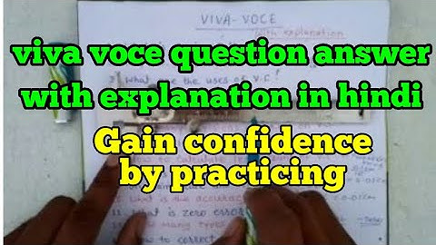 viva voice question with explanations for vernier caliper