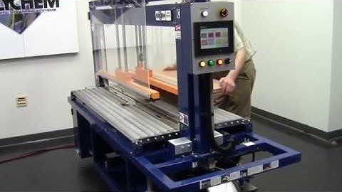 Polychem CB4000 Fully Automatic Strapping Machine Strapping Corrugated Flats | ProPac.com