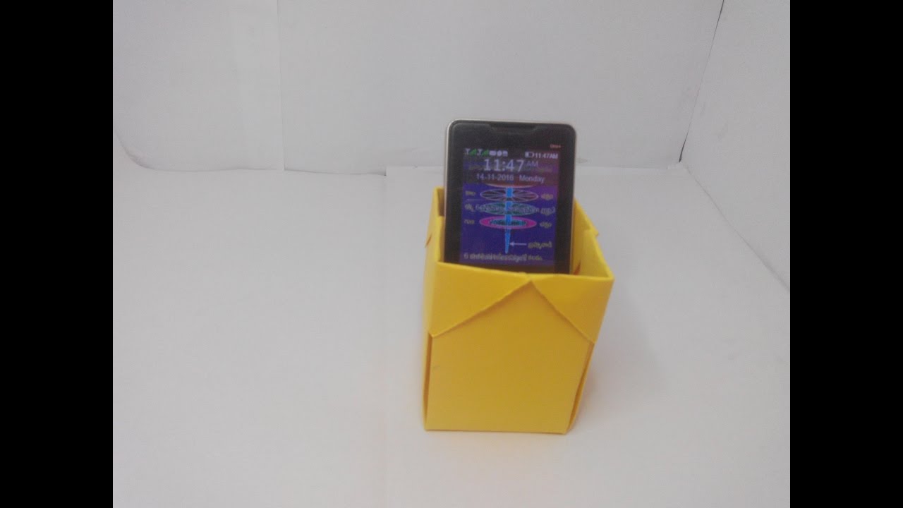 HOW TO MAKE A PHONE HOLDER WITH PAPER - YouTube