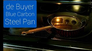 de Buyer blue carbon steel crepe pan. How to season, egg test etc