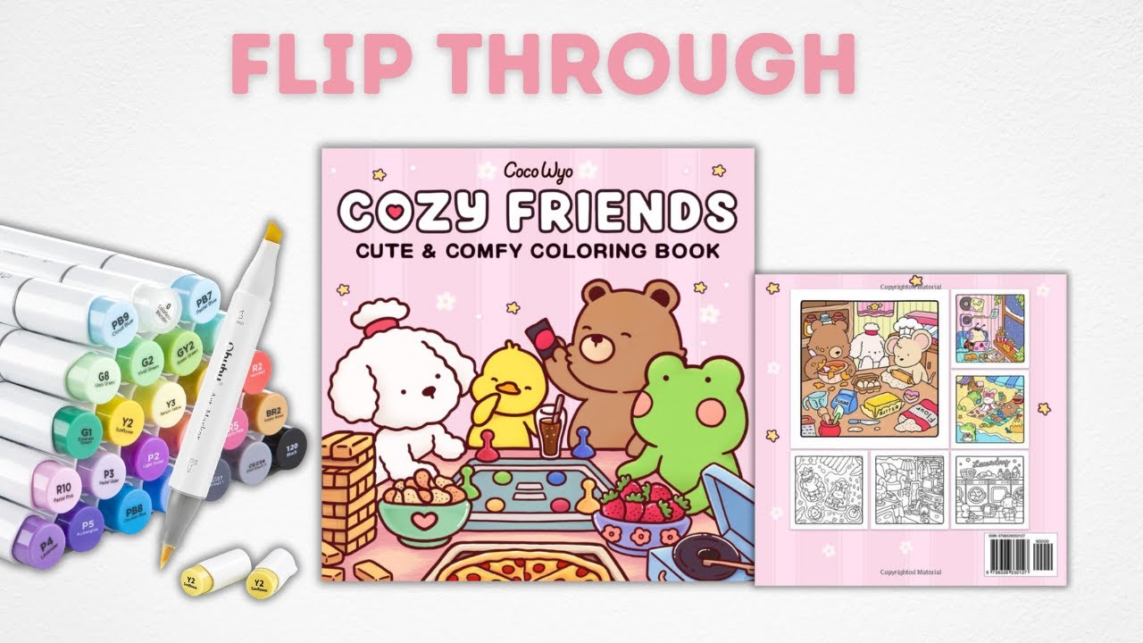 Cozy Friends Coloring Book Flip Through by Coco Wyo 🧸🐻 | Wholesome ...