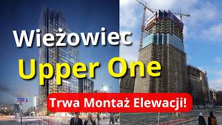 Wieżowiec Upper One -Trwa Montaż Szklanej Elewacji Nagranie Z Okolic Budowy Wieżowca W Warszawie
