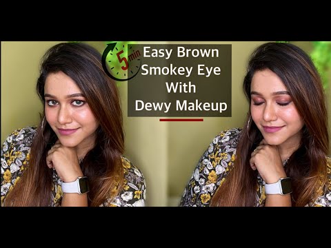 Brown Smokey Eyes Makeup For Beginners | Step By Step Makeup Tutorial | 5 Minutes Makeup Hack