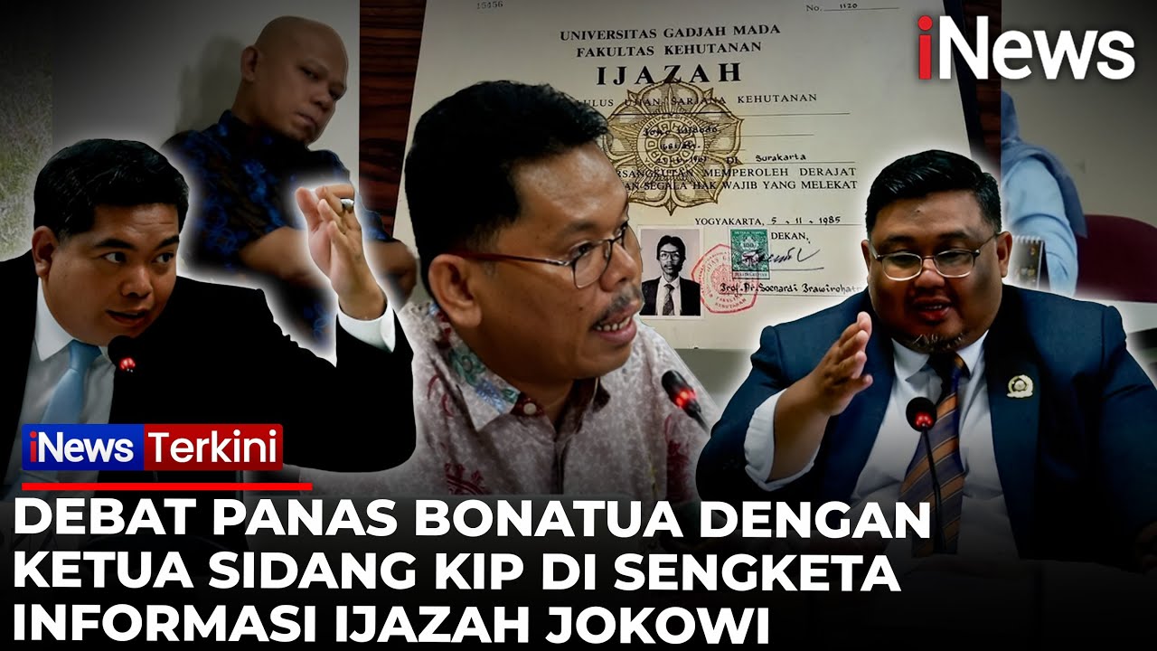 Bonatua Vs Ketua Sidang KIP di Sengketa Ijazah Jokowi: Tolong Perhatikan! Kok Malah Nyalahkan Kita