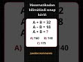 Matematika testi #math #quiz #test #shorts #iqtes #rek #challenge